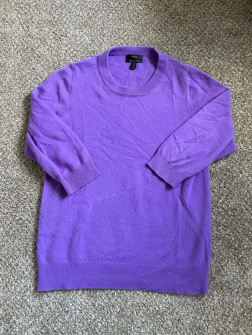 J. Crew Purple Italian Cashmere Sweater Women’s Medium EUC